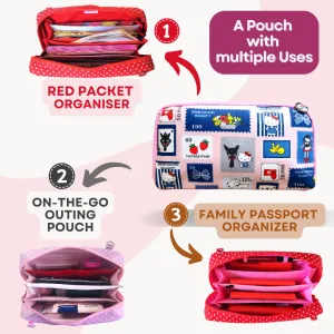 Handmade All-in-One Organizer | Travel Organizer | Stationery Organizer | Passport Organizer | Weekend Pouch | Red Packet Organizer | Super Organizer 1B12