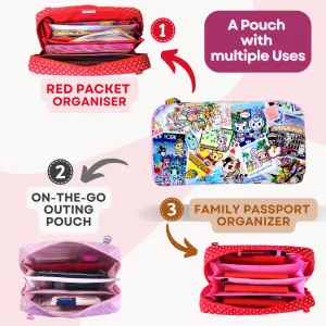 Handmade All-in-One Organizer | Travel Organizer | Stationery Organizer | Passport Organizer | Weekend Pouch | Red Packet Organizer | Super Organizer 1B13