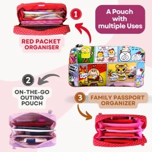Handmade All-in-One Organizer | Travel Organizer | Stationery Organizer | Passport Organizer | Weekend Pouch | Red Packet Organizer | Super Organizer 1B14