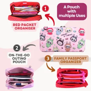 Handmade All-in-One Organizer | Travel Organizer | Stationery Organizer | Passport Organizer | Weekend Pouch | Red Packet Organizer | WATERPROOF Super Organizer 1B04