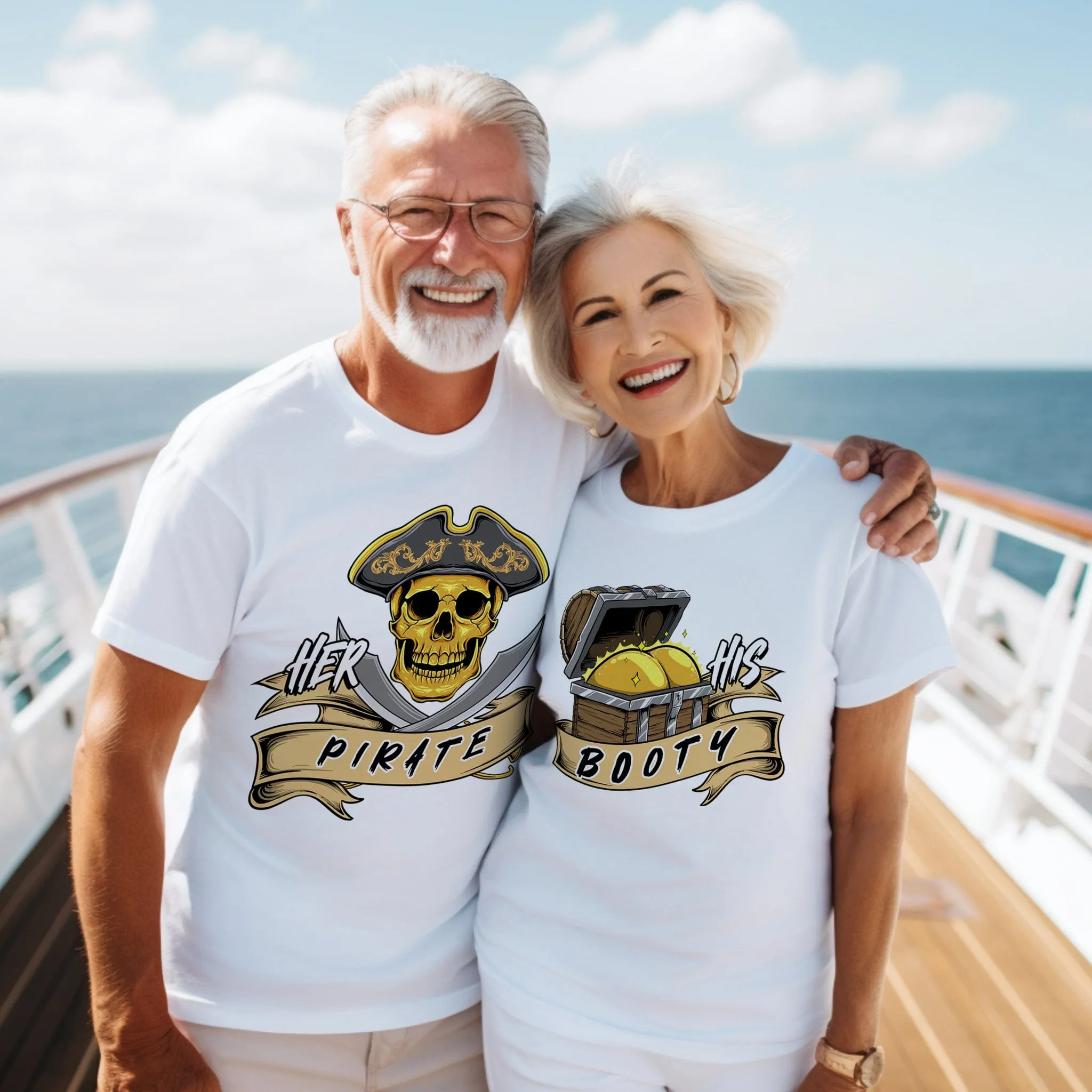 Her Pirate & His Booty Couples Cruise Shirts