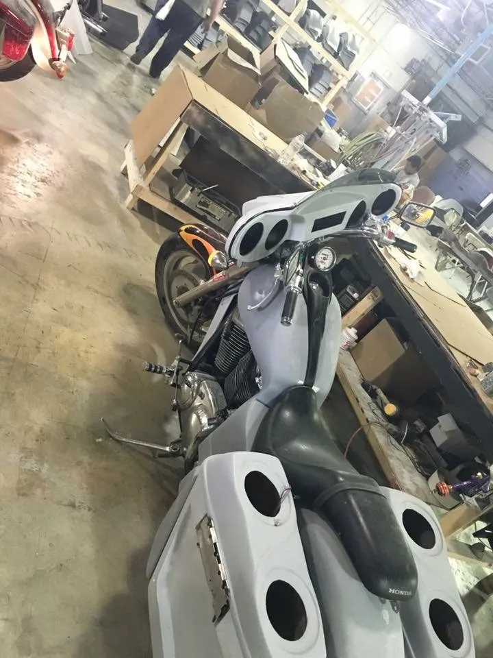 Honda Shadow 750 Extended Stretched Saddlebag Kit 6" Trendsetter Bag Set Kit