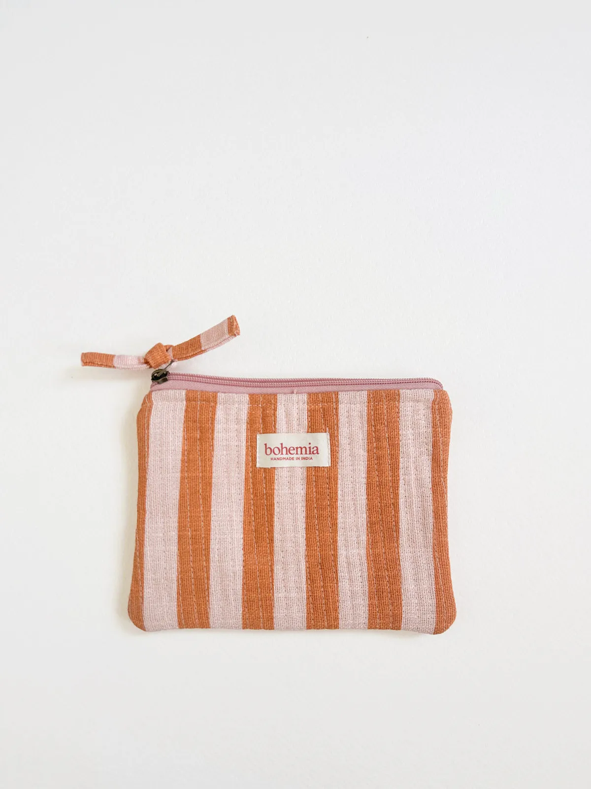 Jaipur Stripe Medium Pouch, Pink City