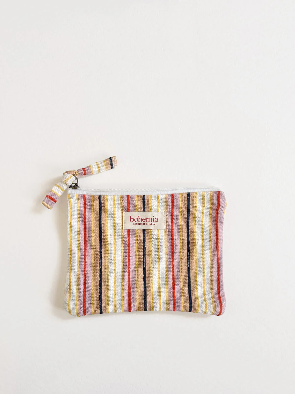 Jaipur Stripe Medium Pouch, Tutti Frutti