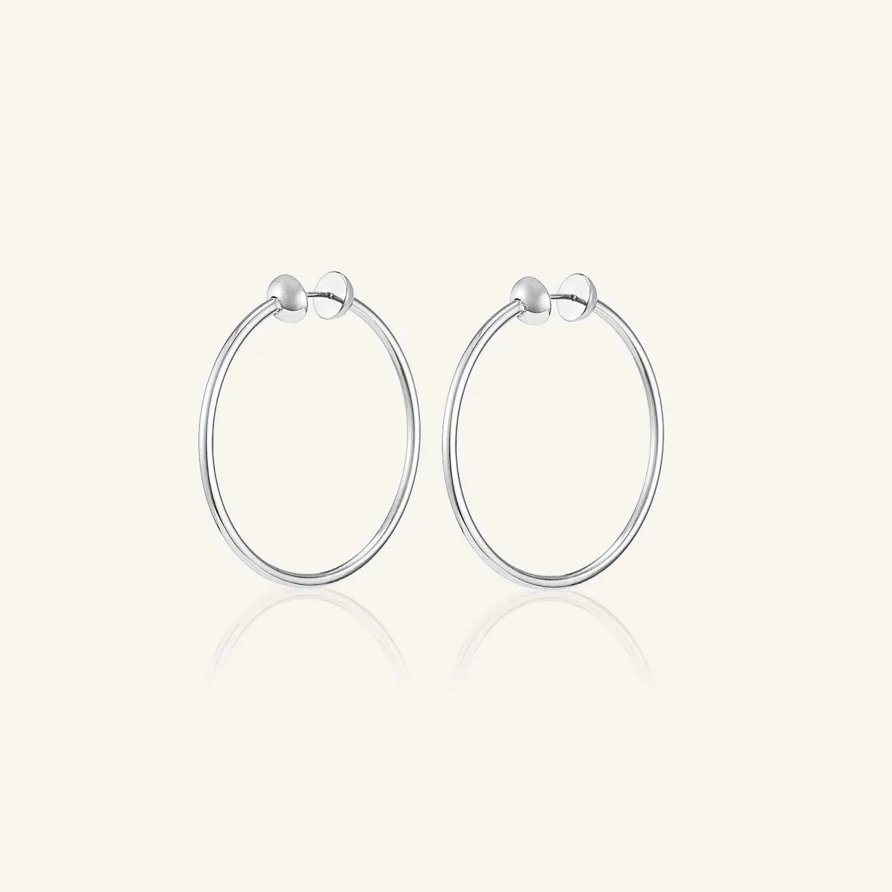 Jenny Bird - Icon Hoops Small (Rhodium)