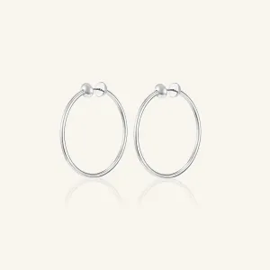 Jenny Bird - Icon Hoops Small (Rhodium)