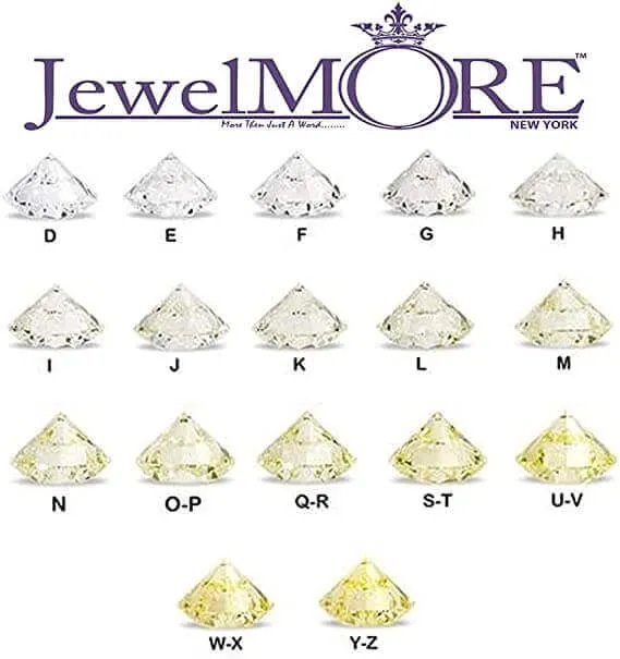 JewelMore 0.25 Carat Halo Round Diamond Antique Wedding Band for Women | 14K Solid Rose Gold, White Gold & Yellow Gold |Lightweight Diamond Bridal/Engagement Jewelry