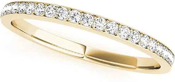 JewelMore 0.25 Carat Halo Round Diamond Antique Wedding Band for Women | 14K Solid Rose Gold, White Gold & Yellow Gold |Lightweight Diamond Bridal/Engagement Jewelry
