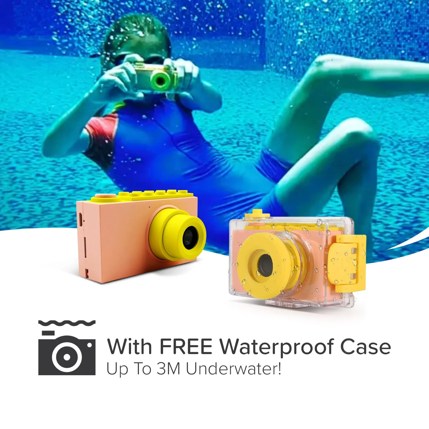 Kids Underwater Camera | Included Shockproof Waterproof Case | myFirst Camera 2
