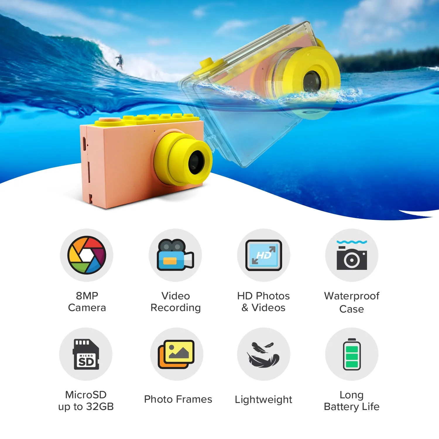 Kids Underwater Camera | Included Shockproof Waterproof Case | myFirst Camera 2