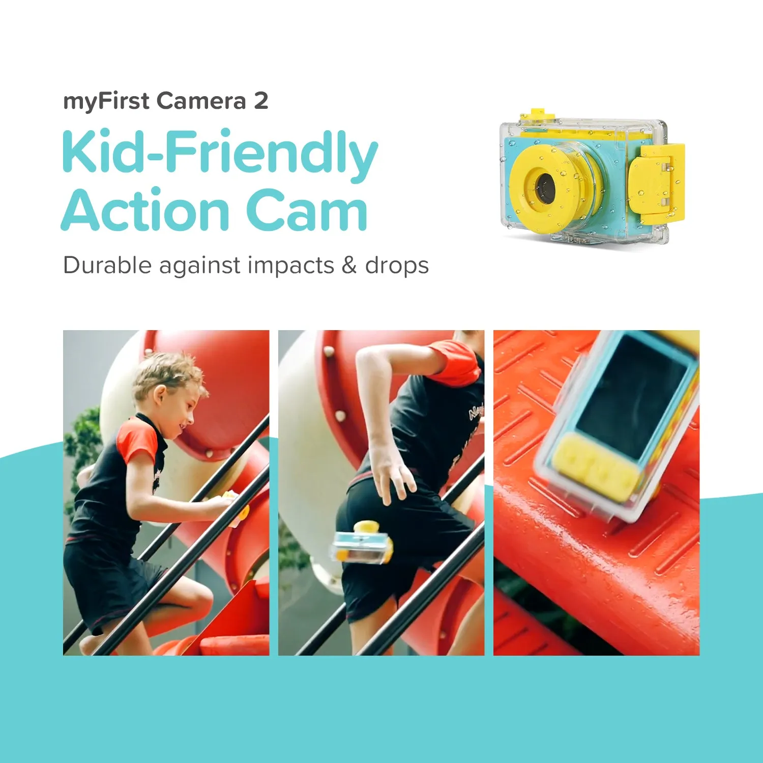 Kids Underwater Camera | Included Shockproof Waterproof Case | myFirst Camera 2