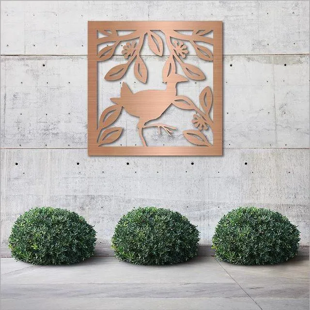 Large Square Pukeko Outdoor or Inside Art Panel