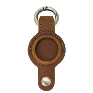 Leather Apple Airtag Key Holder Full Grain leather AirTag Keychain Airtag Holder Air Tag Case Keychain Holder For Air Tag