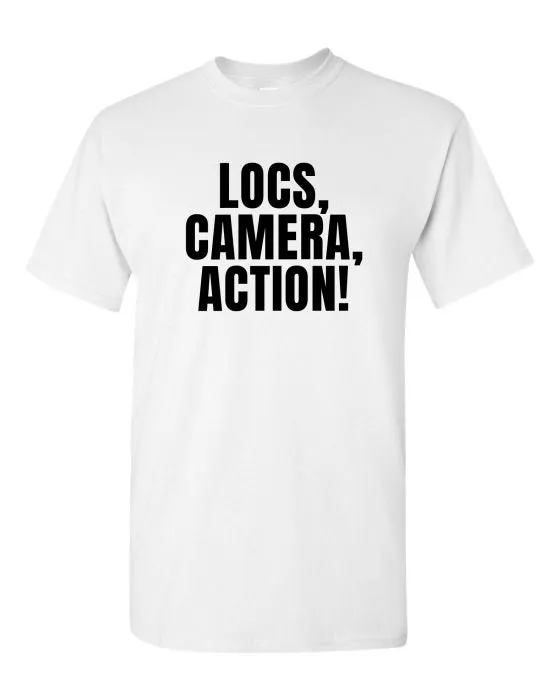 LOCS, CAMERA, ACTION! TEE (WHT)