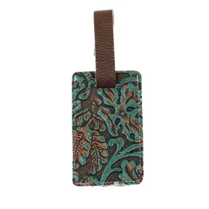 Luggage Tag - Brindle w/ Evergreen tool