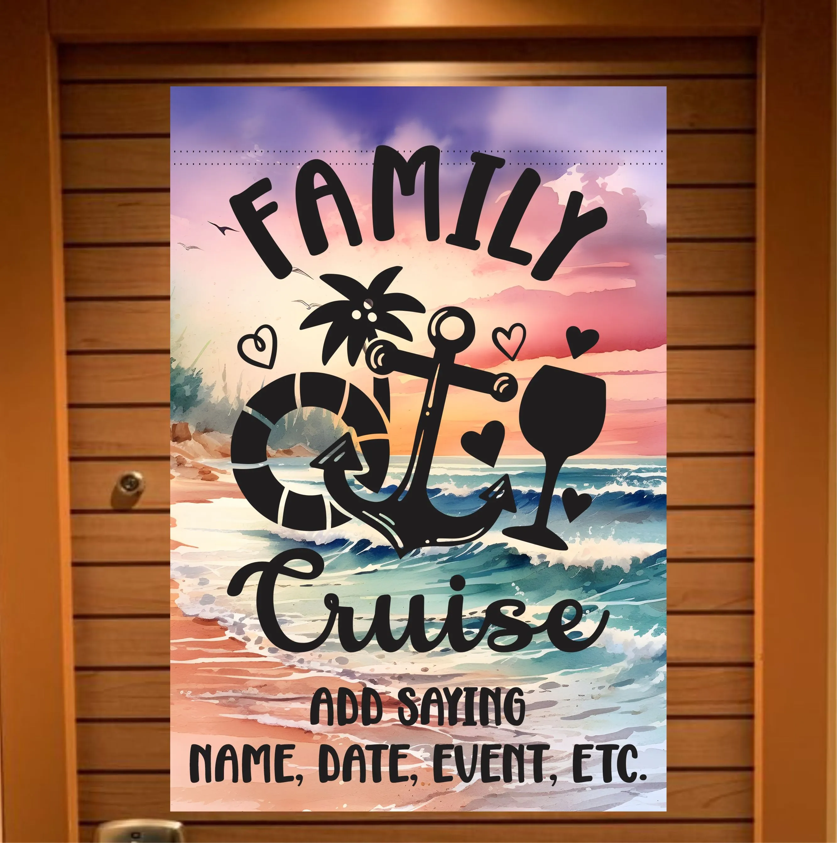 magnetic cruise Ship door decoration banner, Family Cruise, Personalized cruise decoration