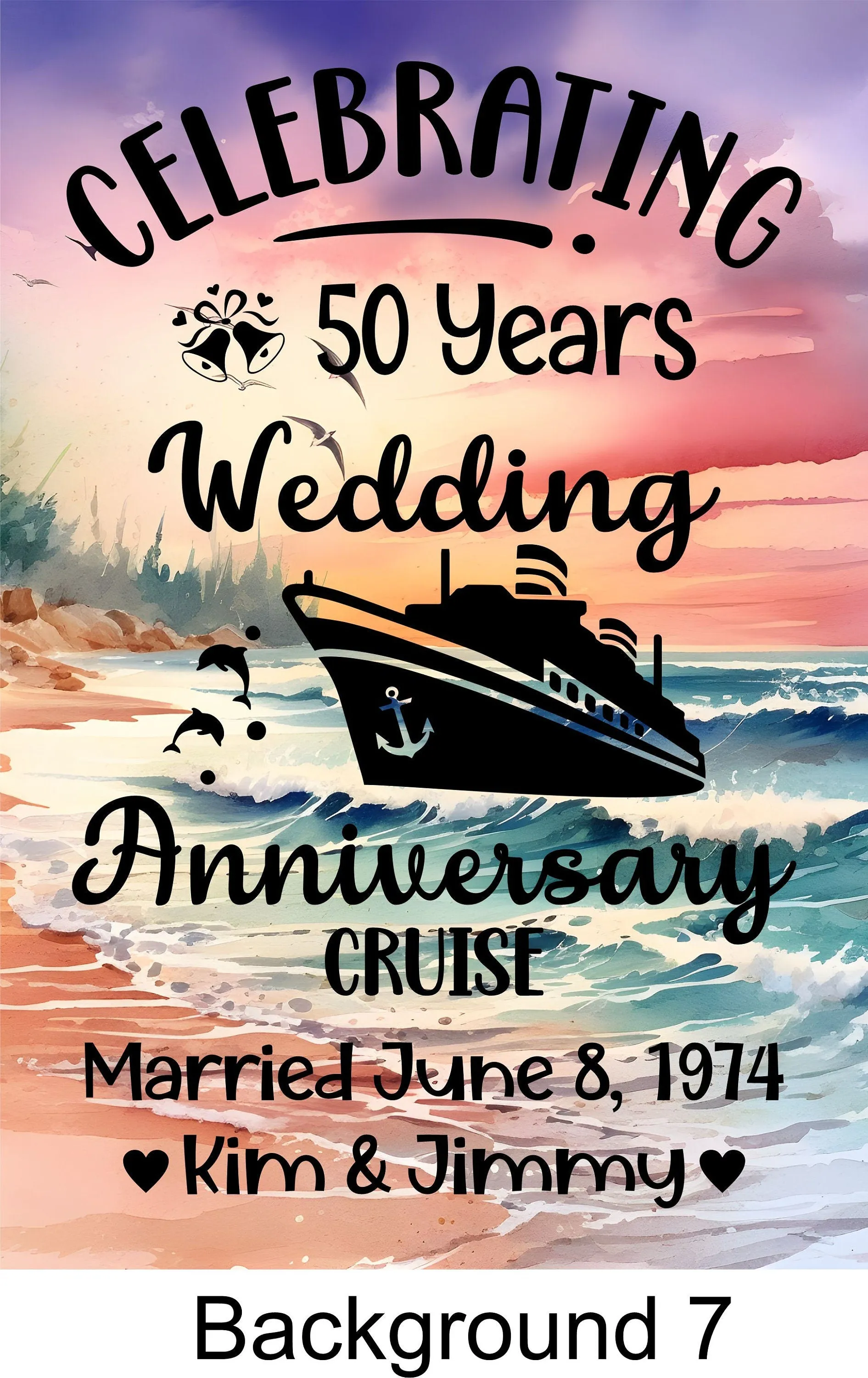 magnetic cruise Ship door decoration banner, personalized anniversary cruise magnet sign, stateroom cabin door banner, cruising partners