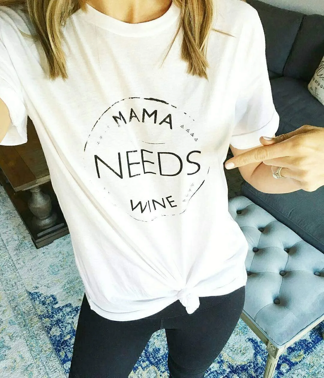 Mama Needs Wine - Off the Shoulder