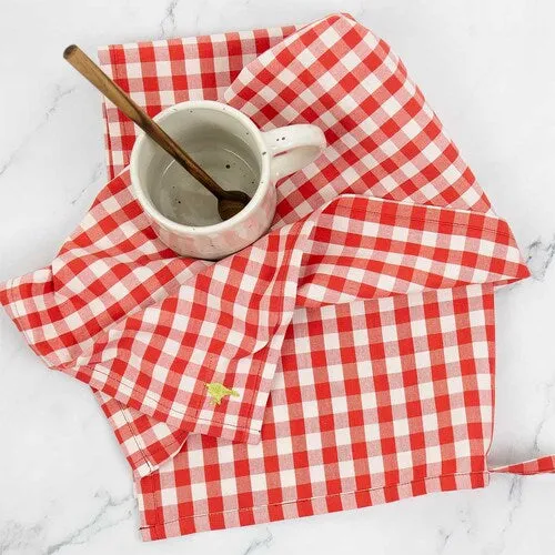 Maria Towel Red / White