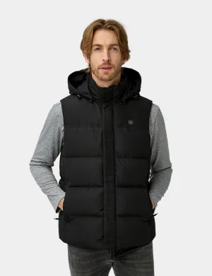 Men's Heated Down Vest - Black / Blue