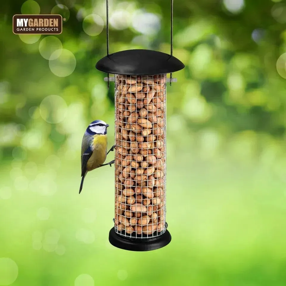 Metal Hanging Nut Feeder Bird Feeding Station Outdoor Garden