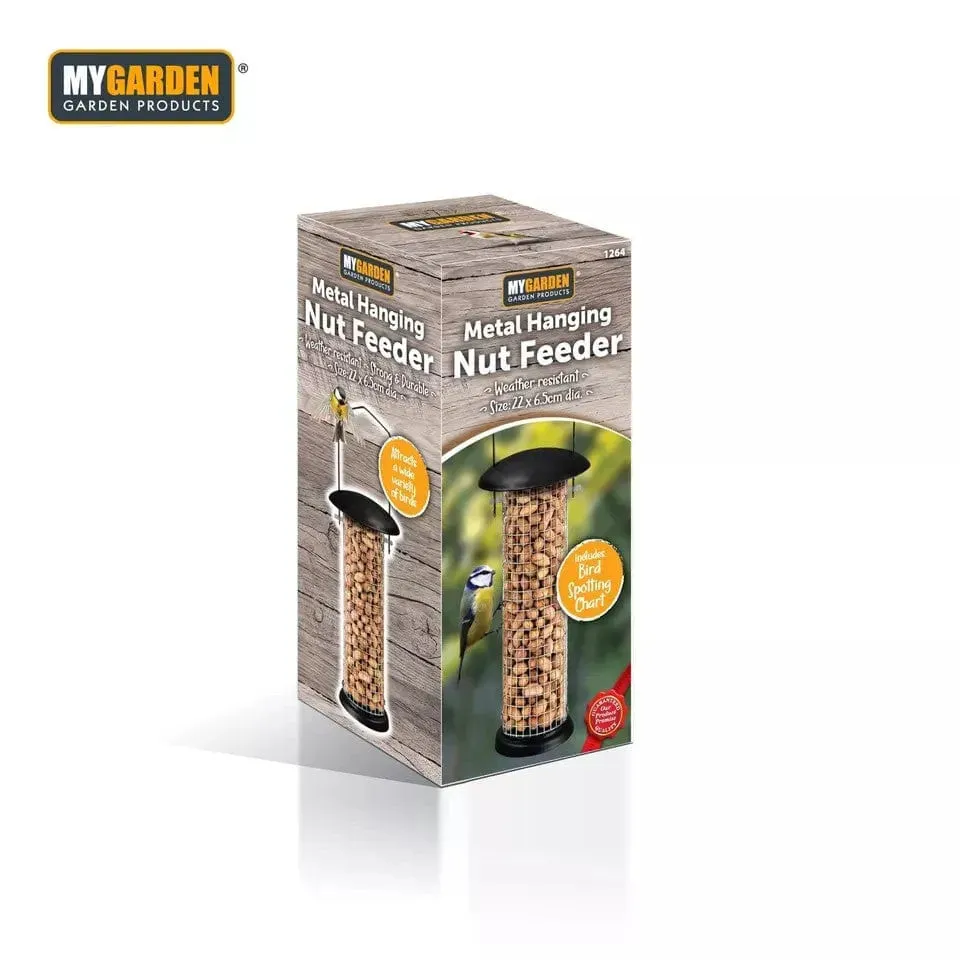 Metal Hanging Nut Feeder Bird Feeding Station Outdoor Garden