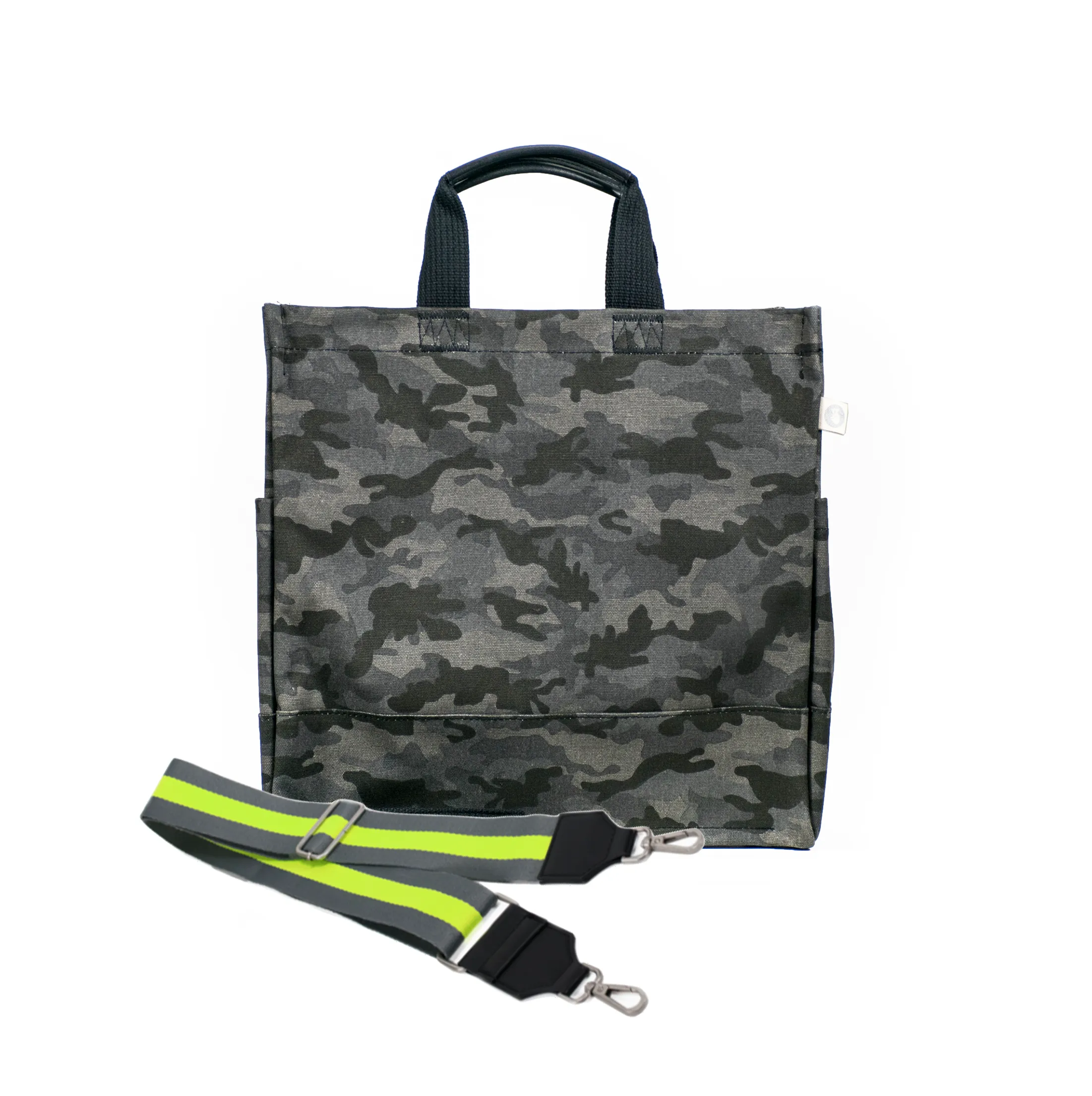Monogram Stripe Black Camo North South Bag