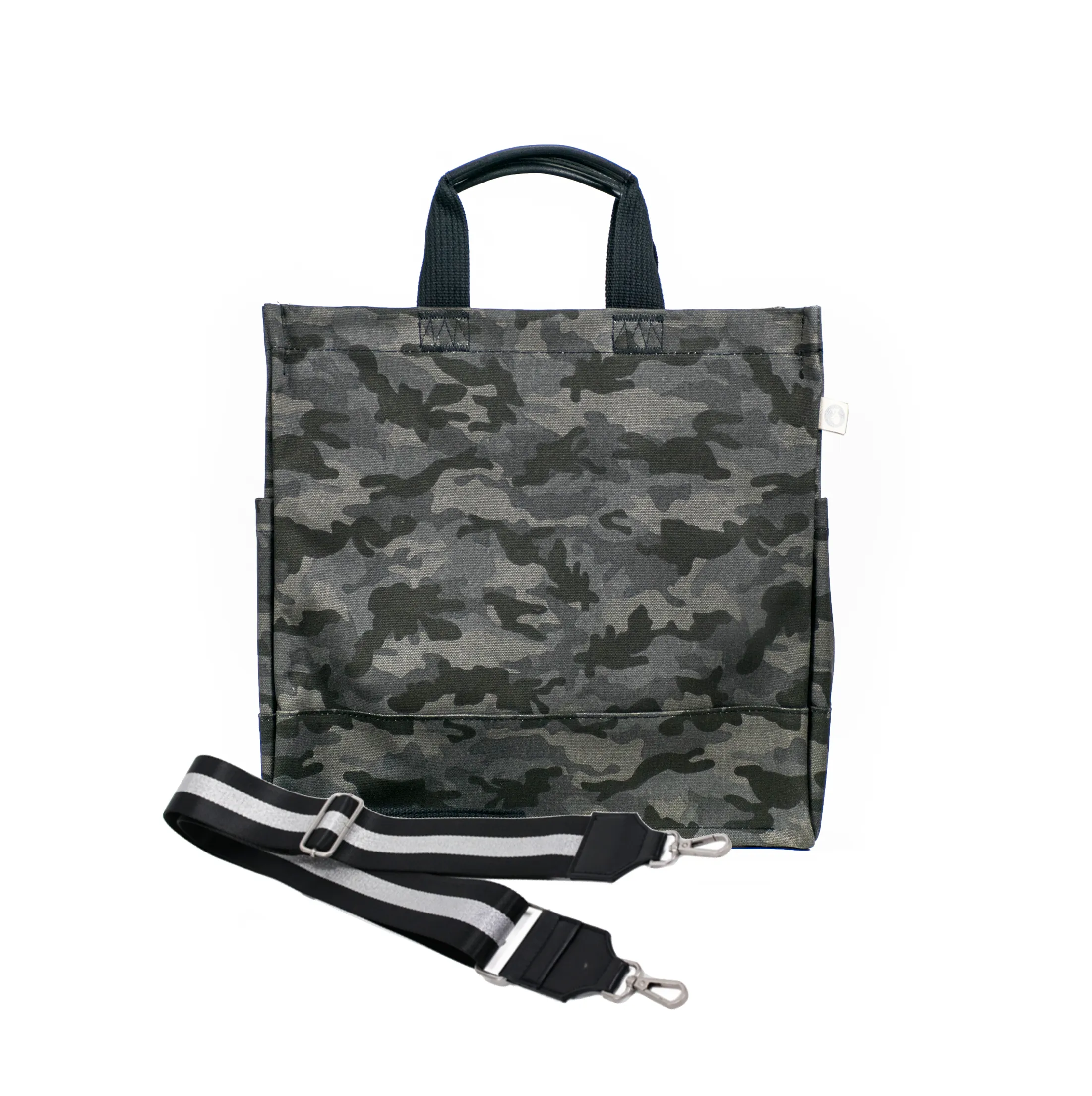 Monogram Stripe Black Camo North South Bag
