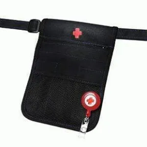Nursing Pouch Navy Blue Stitching Logo   Retractor