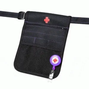 Nursing Pouch With Purple Stitching   Retractor