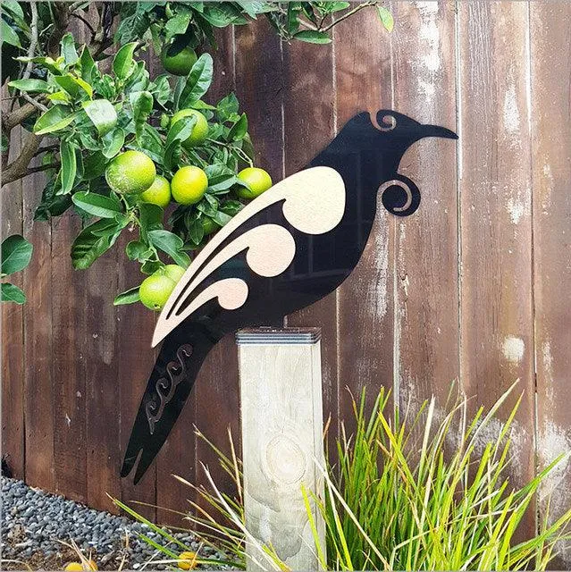 NZ Made Outdoor Tui Bird On Stand