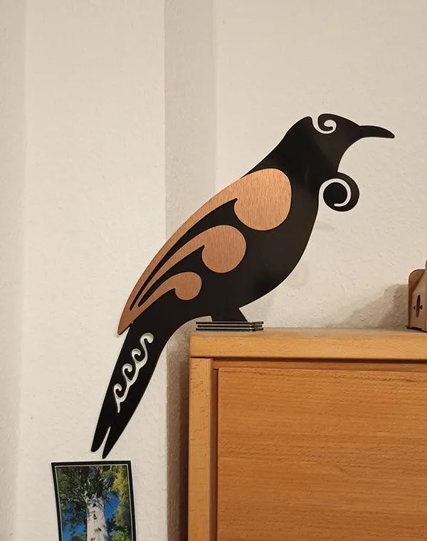 NZ Made Outdoor Tui Bird On Stand