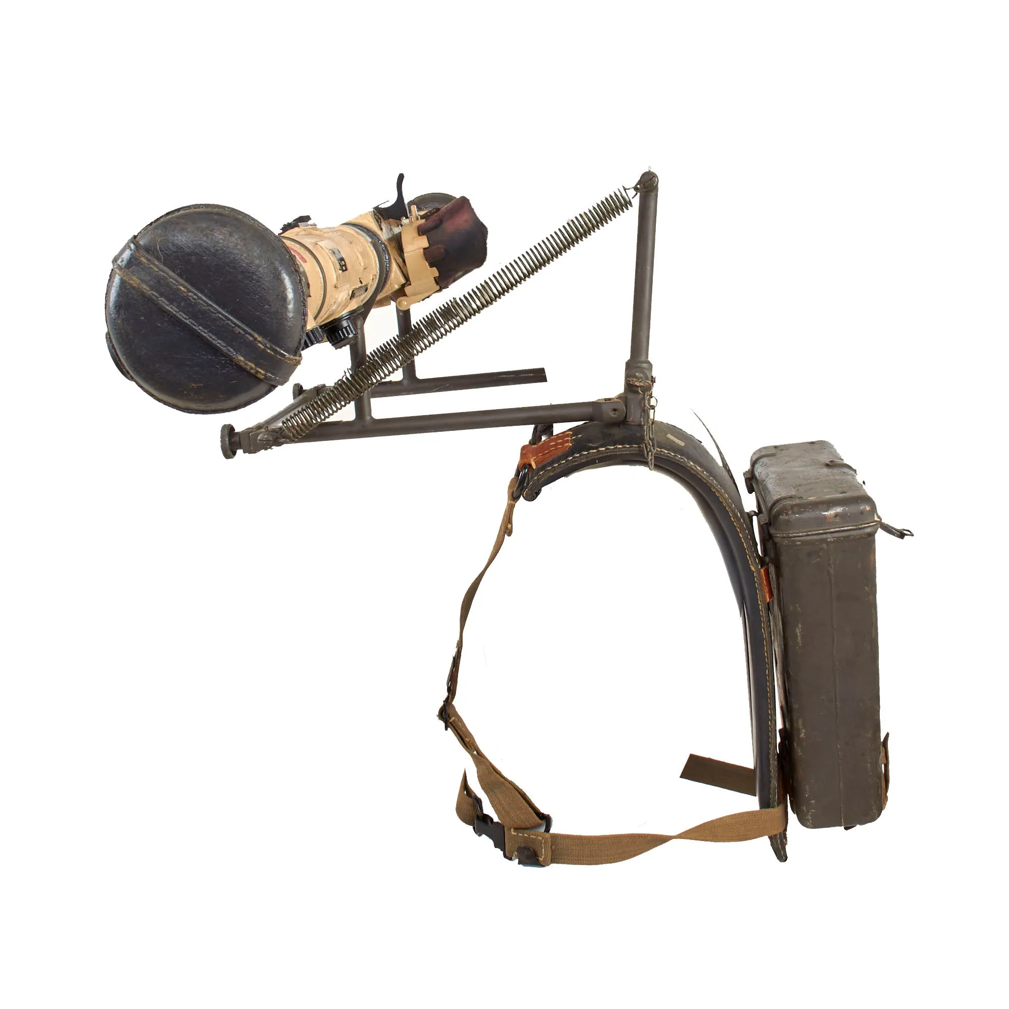 Original German WWII 1943 Dated Swedish M/43 6× Em 1m R36 Stereoscopic Rangefinder by Saalfelder Apparatebau in Transit Chest with Shoulder Mount - A.A.F. Tank Museum