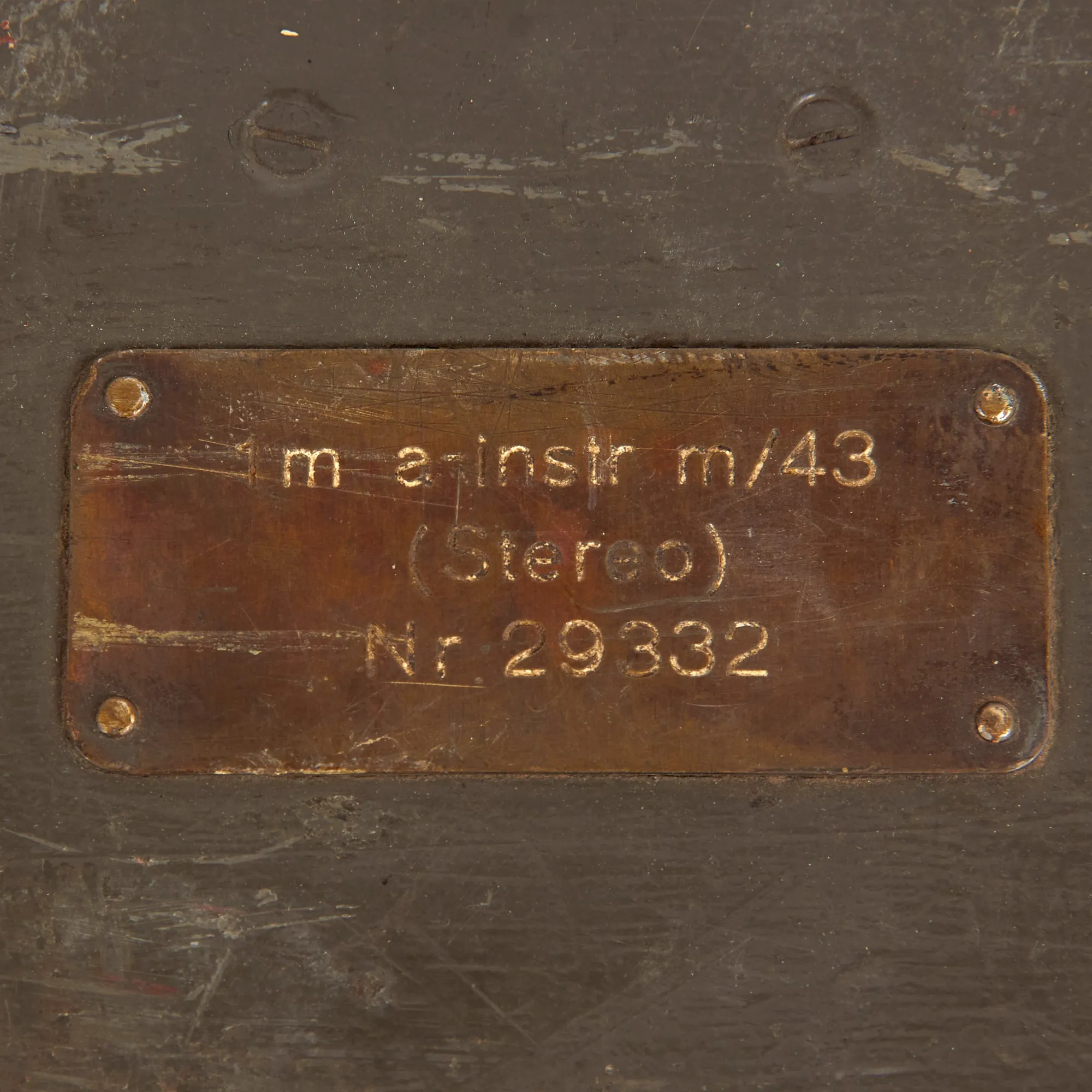 Original German WWII 1943 Dated Swedish M/43 6× Em 1m R36 Stereoscopic Rangefinder by Saalfelder Apparatebau in Transit Chest with Shoulder Mount - A.A.F. Tank Museum