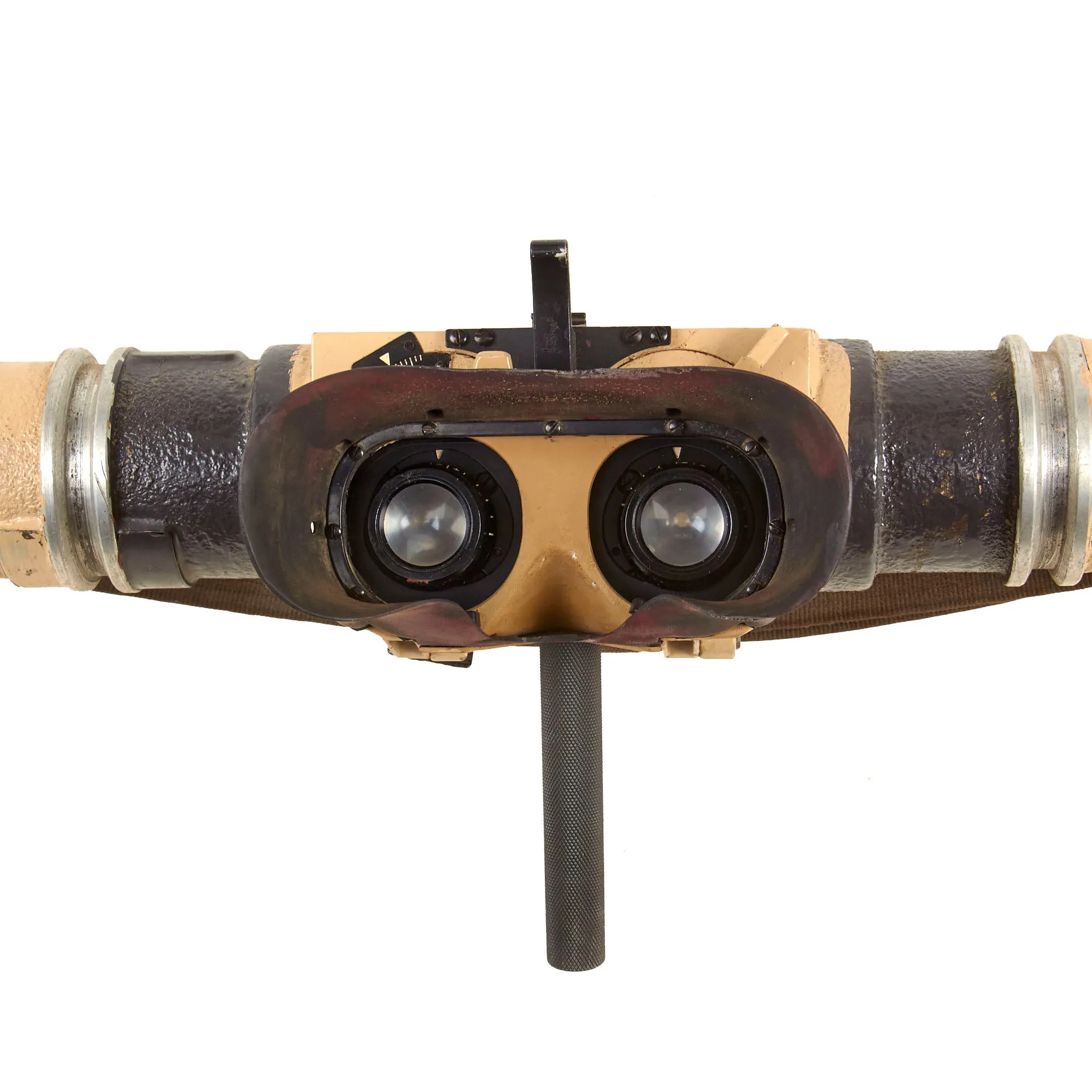 Original German WWII 1943 Dated Swedish M/43 6× Em 1m R36 Stereoscopic Rangefinder by Saalfelder Apparatebau in Transit Chest with Shoulder Mount - A.A.F. Tank Museum