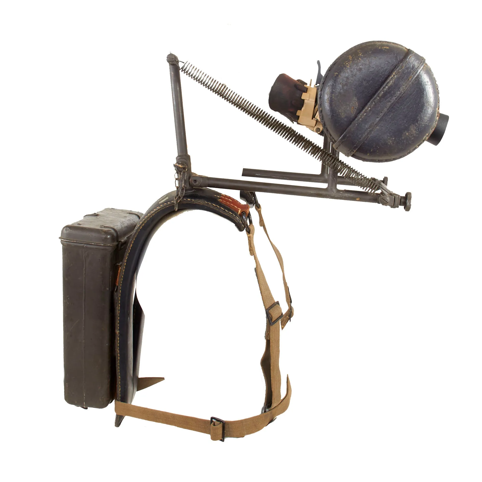 Original German WWII 1943 Dated Swedish M/43 6× Em 1m R36 Stereoscopic Rangefinder by Saalfelder Apparatebau in Transit Chest with Shoulder Mount - A.A.F. Tank Museum