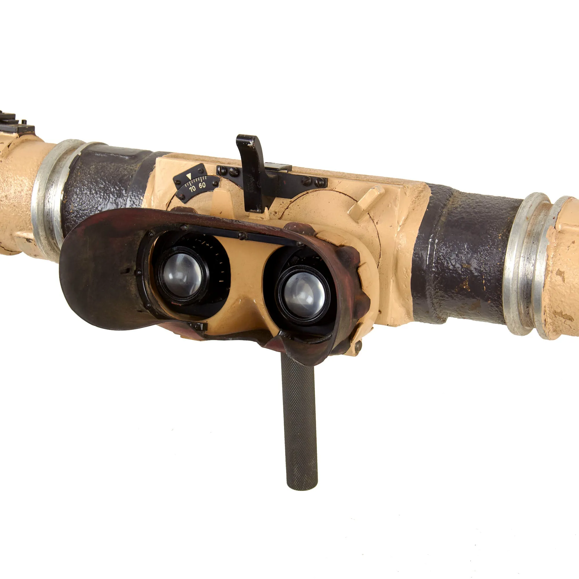 Original German WWII 1943 Dated Swedish M/43 6× Em 1m R36 Stereoscopic Rangefinder by Saalfelder Apparatebau in Transit Chest with Shoulder Mount - A.A.F. Tank Museum