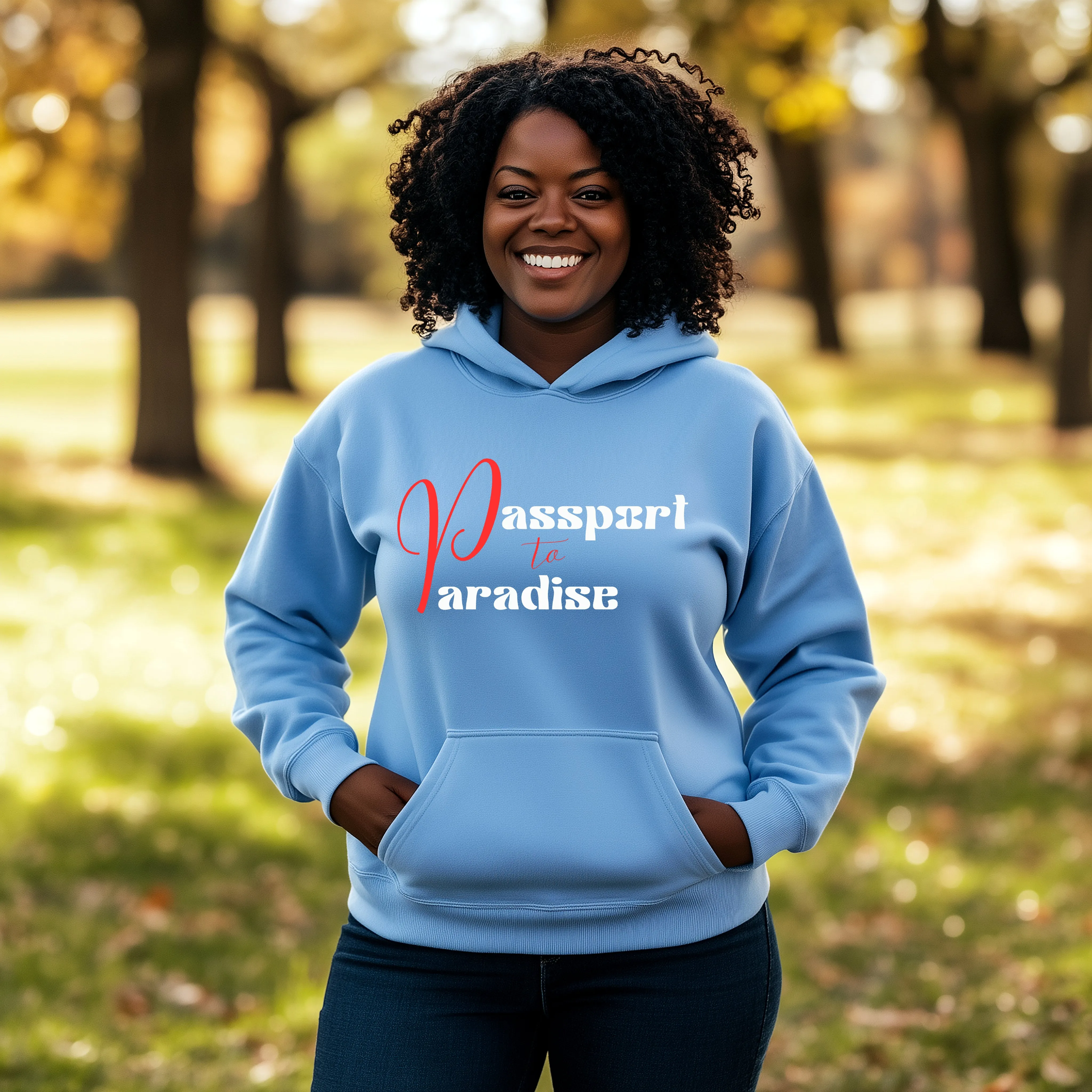 Passport To Paradise Hoodie For Women Vacation Hoodie, Girls Trip Travel Hoodie, Cruise Shirt Travel Gifts For Her, Womens Graphic Hoodie