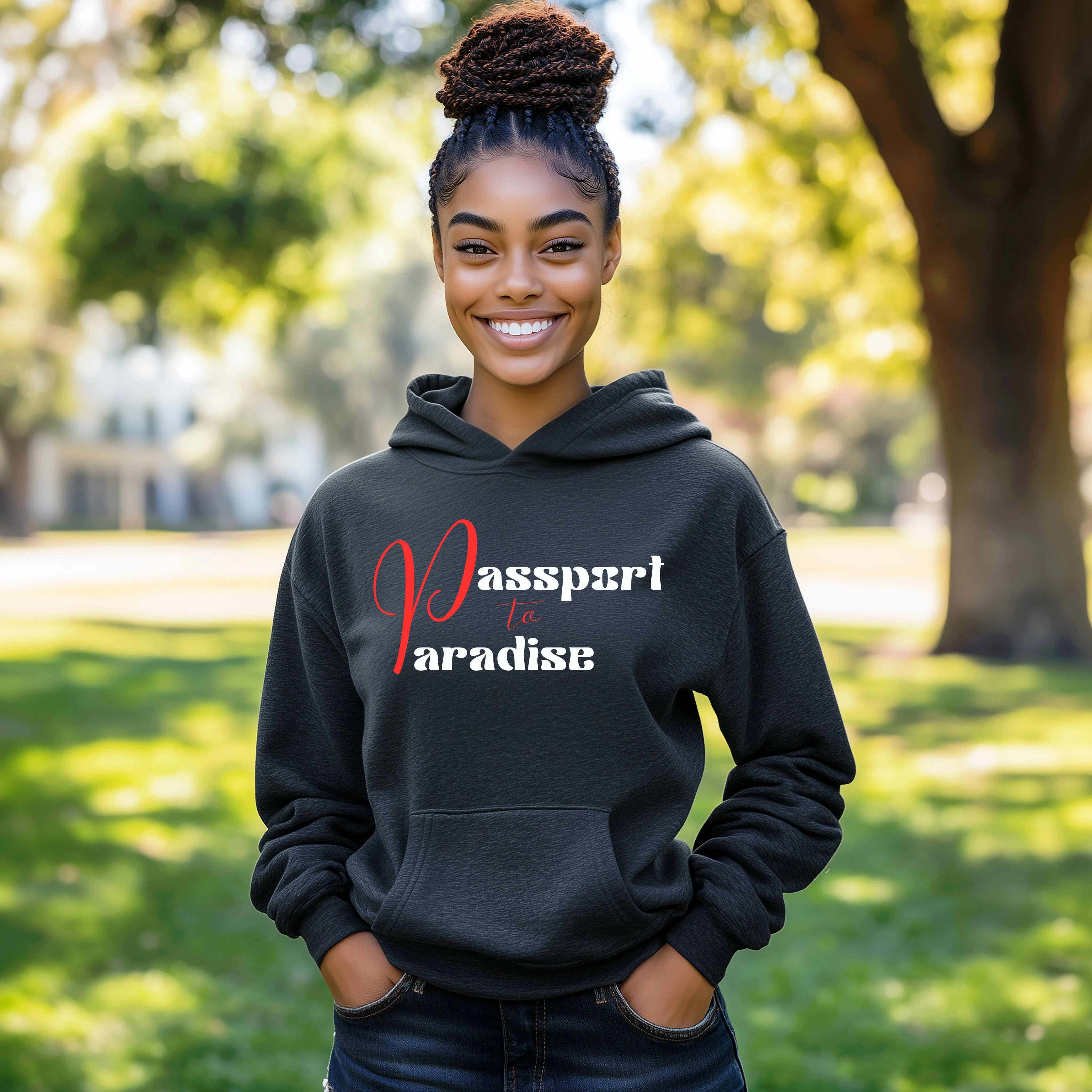 Passport To Paradise Hoodie For Women Vacation Hoodie, Girls Trip Travel Hoodie, Cruise Shirt Travel Gifts For Her, Womens Graphic Hoodie