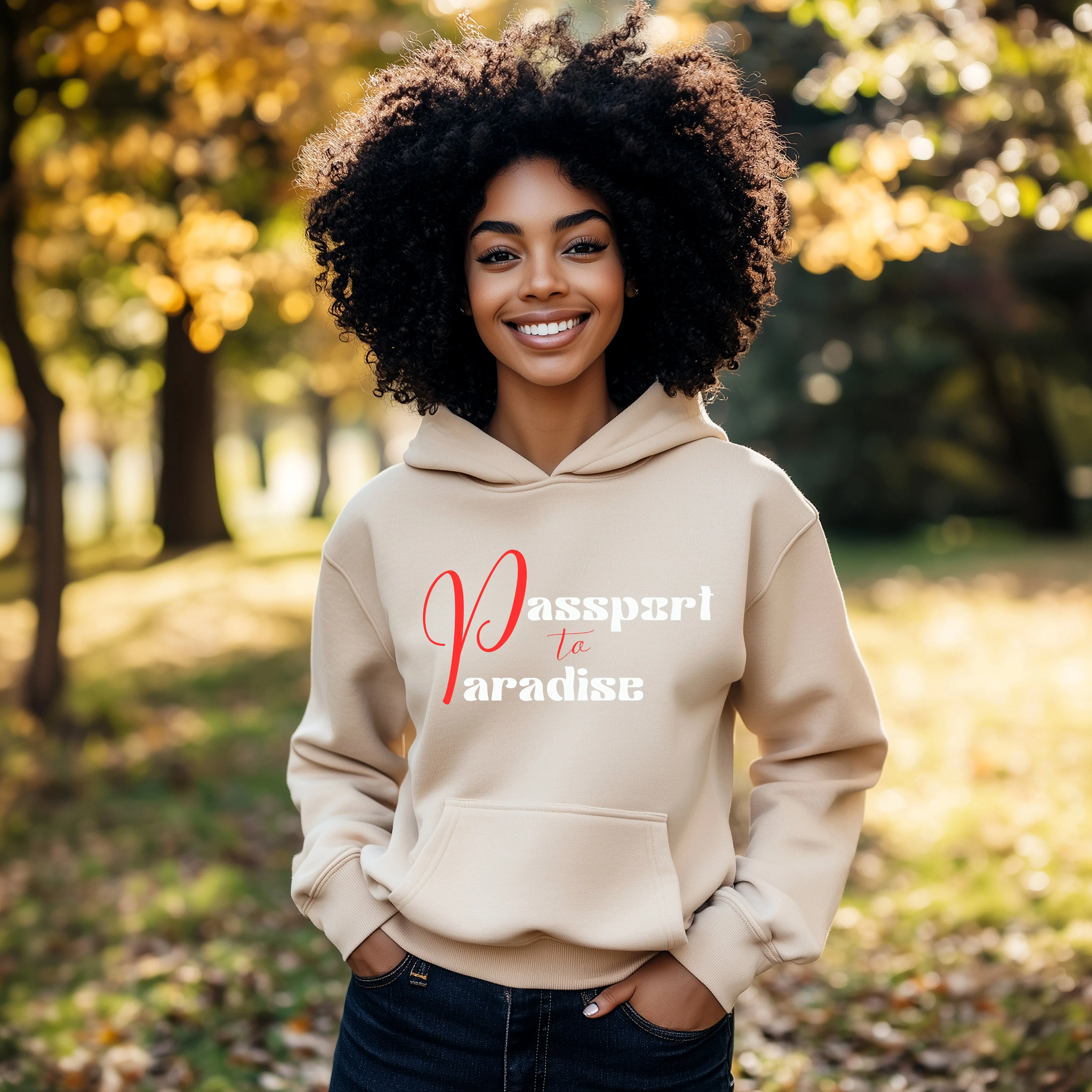 Passport To Paradise Hoodie For Women Vacation Hoodie, Girls Trip Travel Hoodie, Cruise Shirt Travel Gifts For Her, Womens Graphic Hoodie