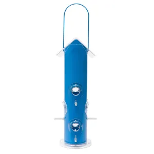 Perky Pet Blue Metal Tube Feeder -18" - 6 Ports - 1lb Capacity
