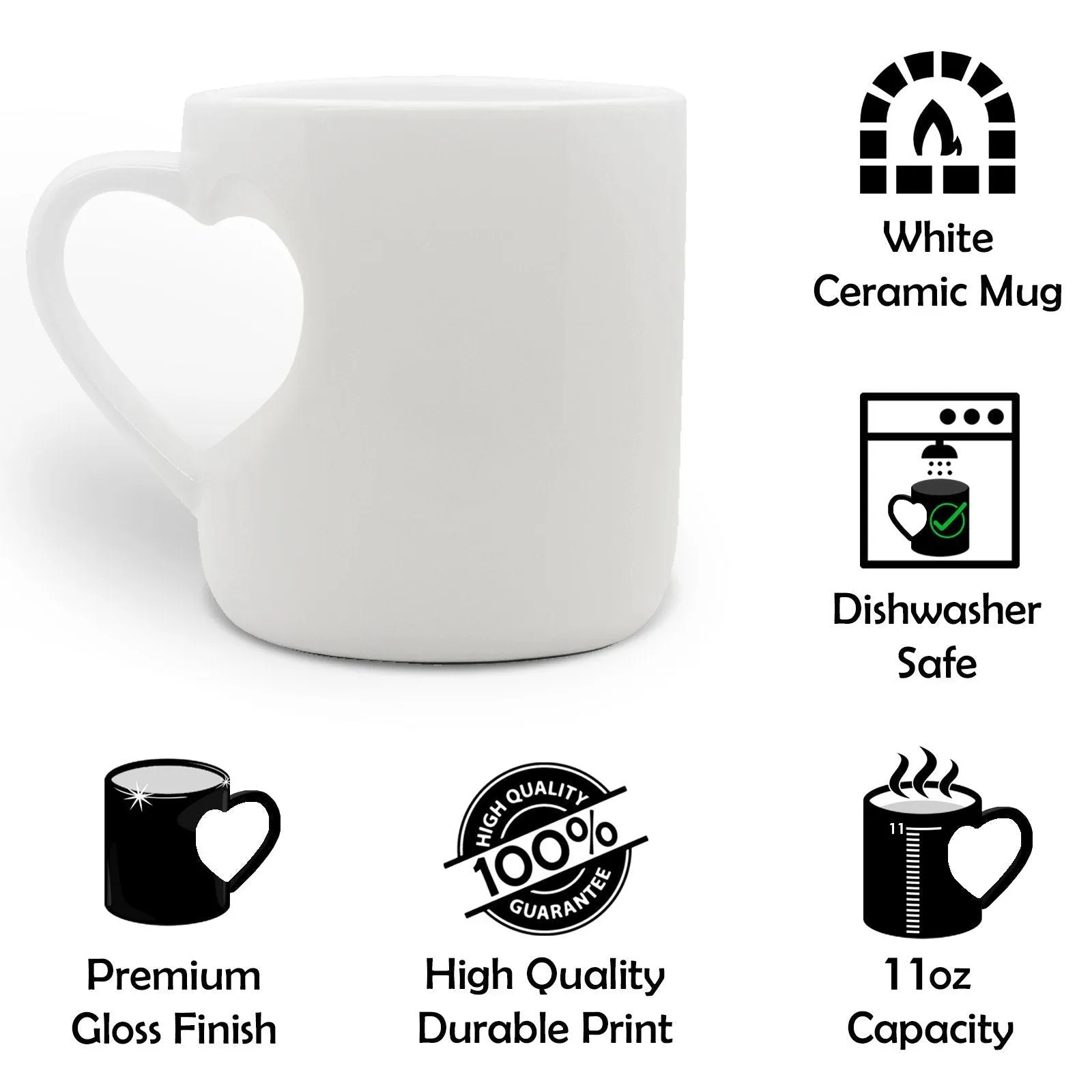 Personalised Mug with Stylish Text and Rainbow Bird