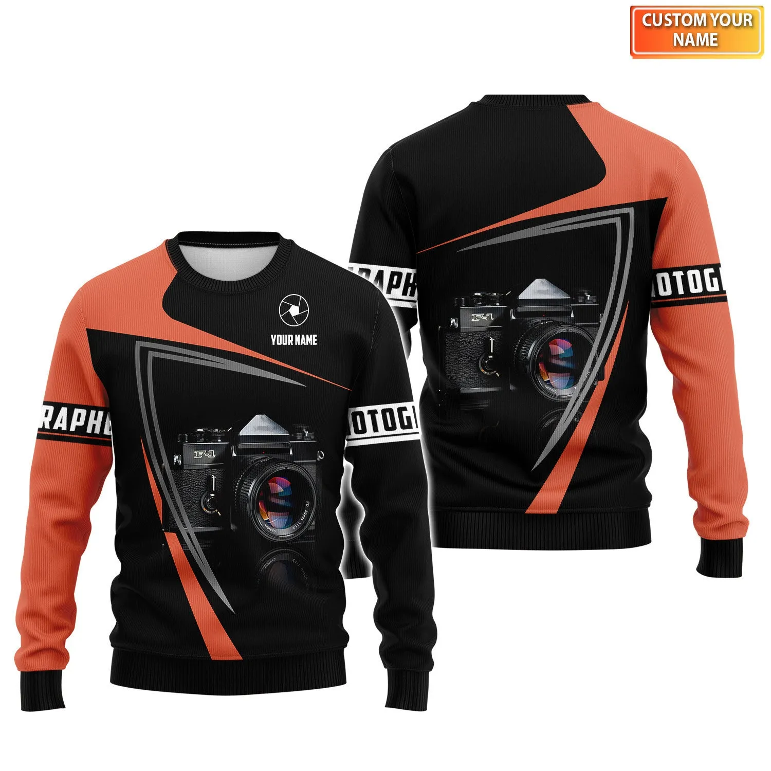Photographer Custom 3D Shirts Camera Tools Design Photography Shirts
