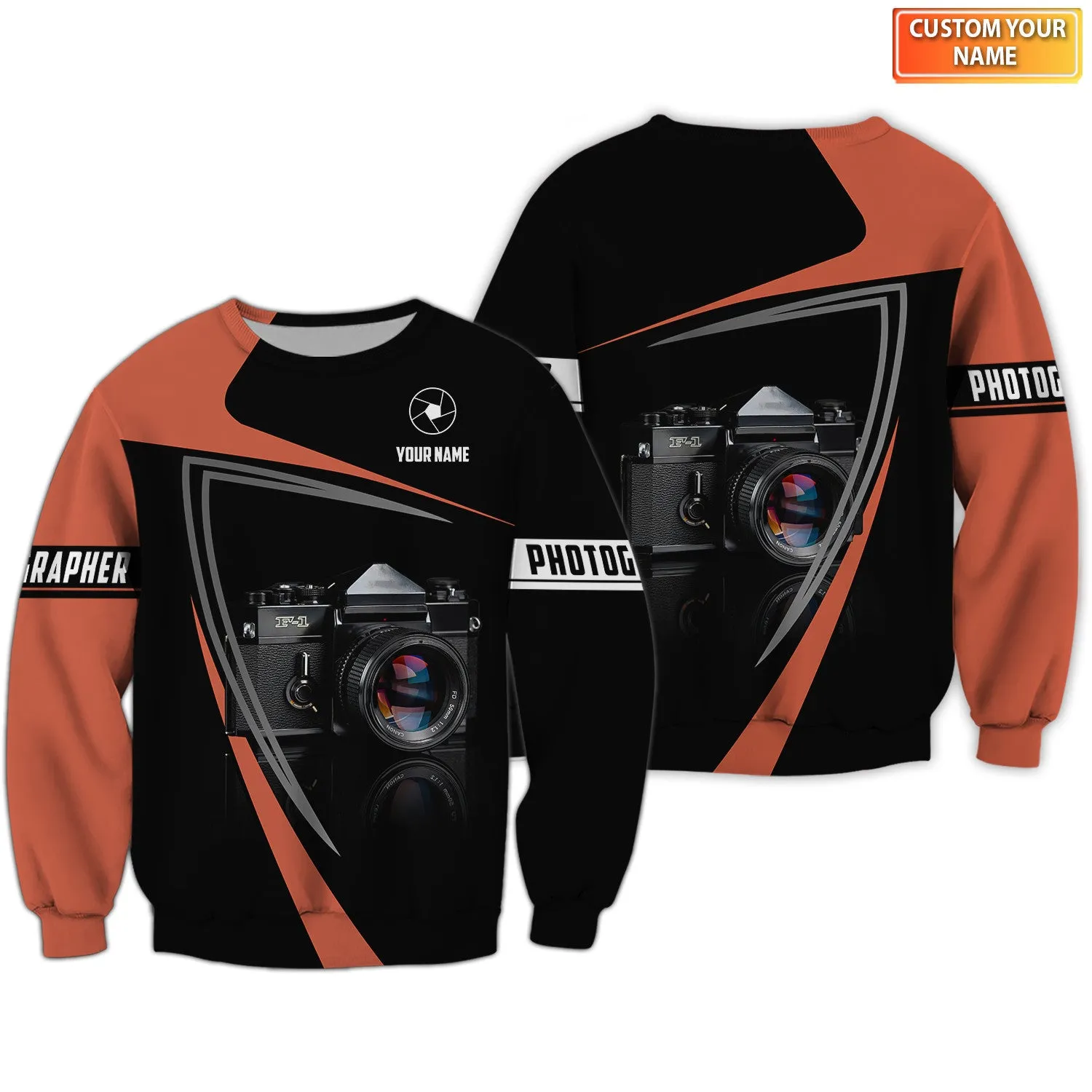 Photographer Custom 3D Shirts Camera Tools Design Photography Shirts