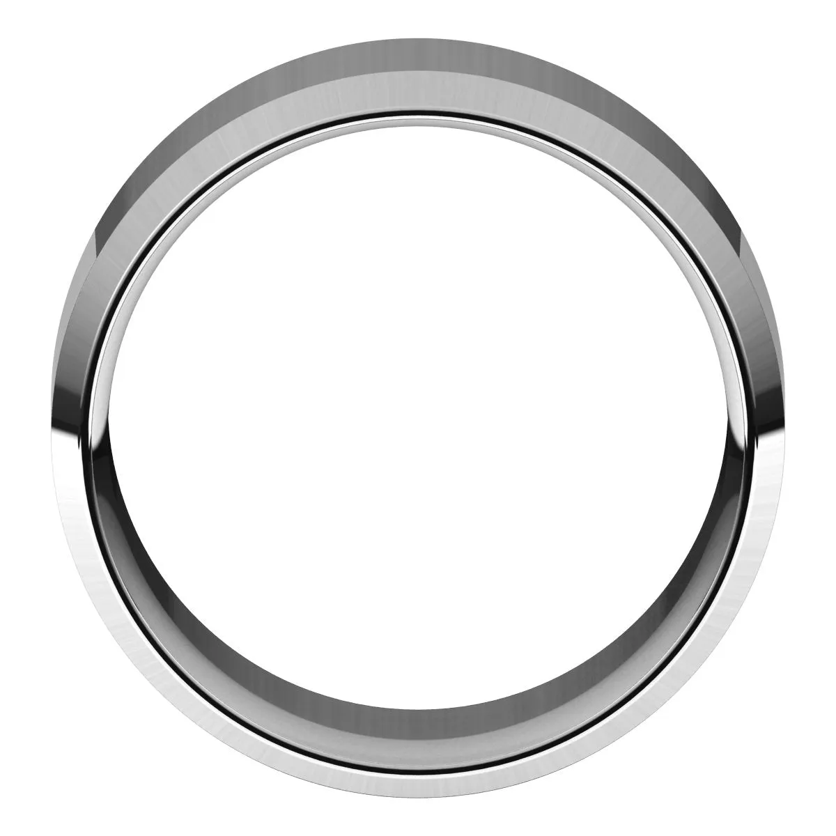 Platinum 10 mm Beveled Edge Comfort Fit Light Band