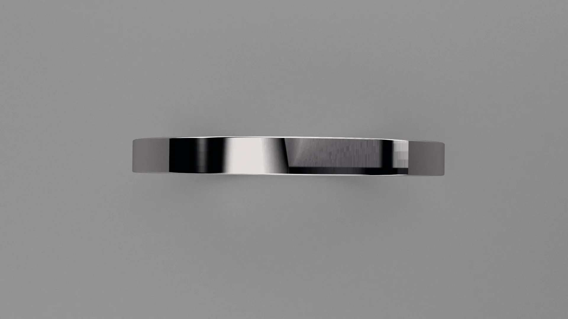 Polished Sterling Silver 2mm Flat Wedding Band