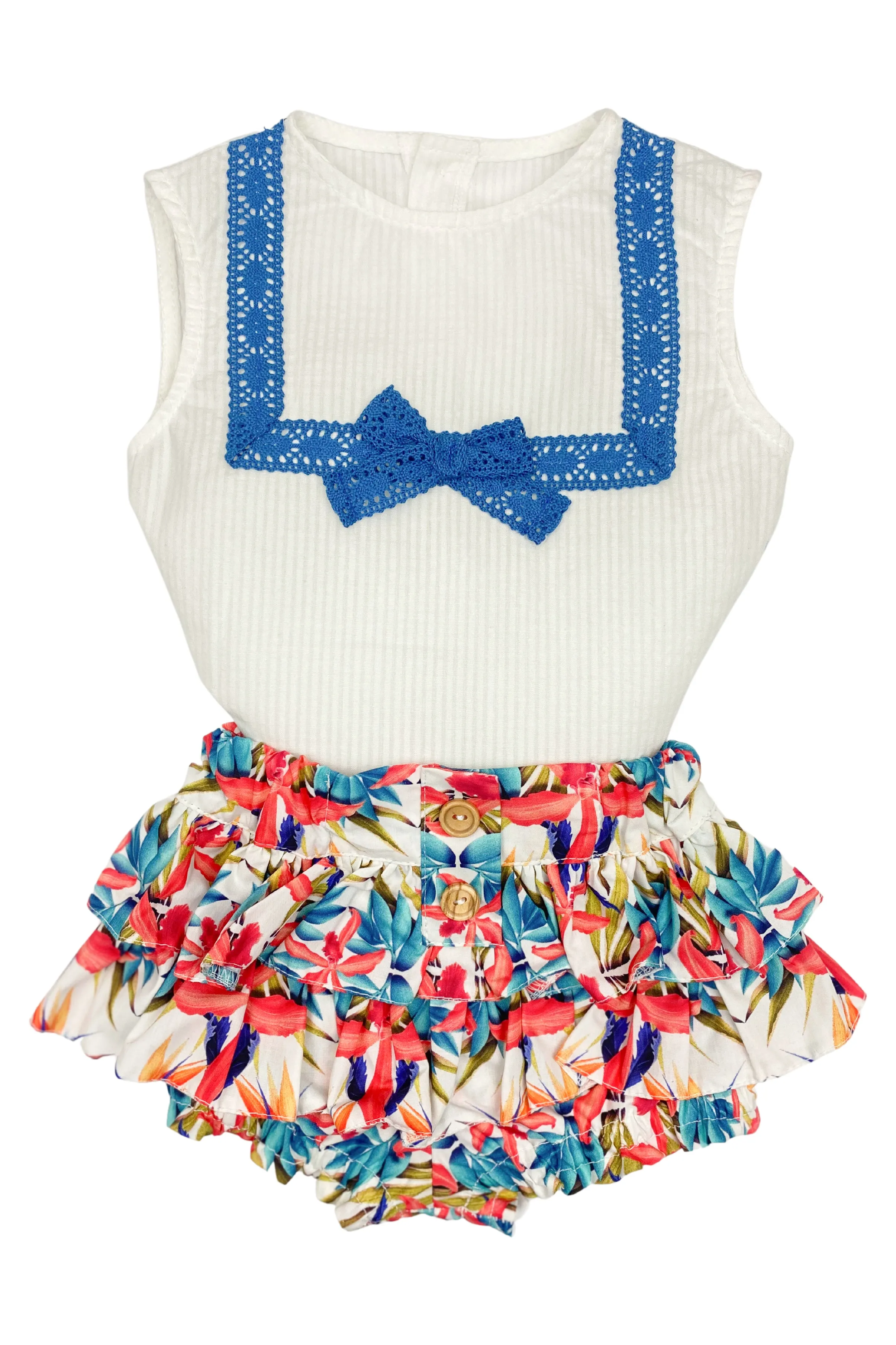 "Cecelia" Bird of Paradise Blouse & Skort