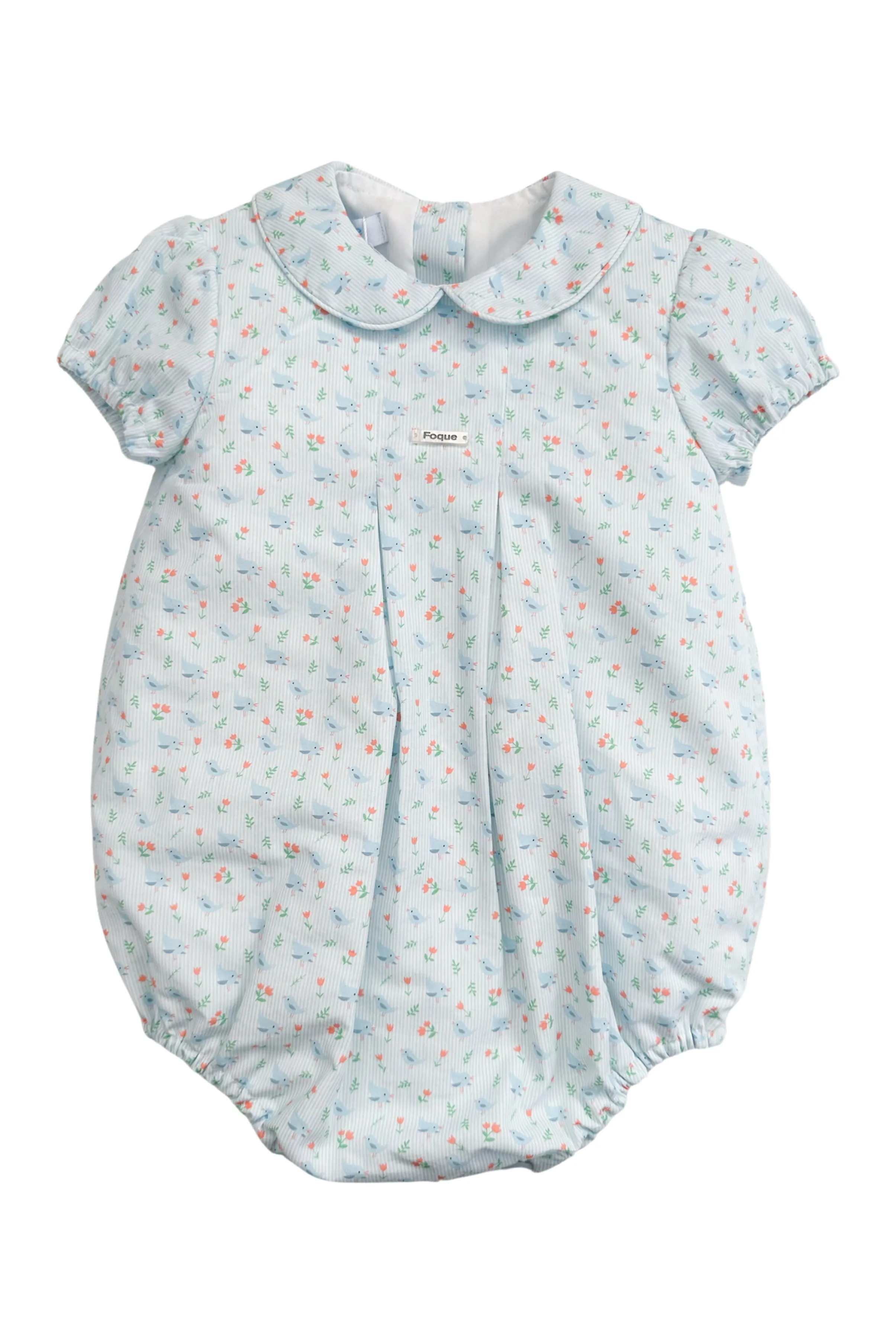 "Dove" Blue Bird Print Romper