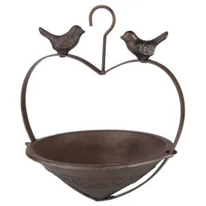 Rustic Cast Iron Hanging Bird Feeder