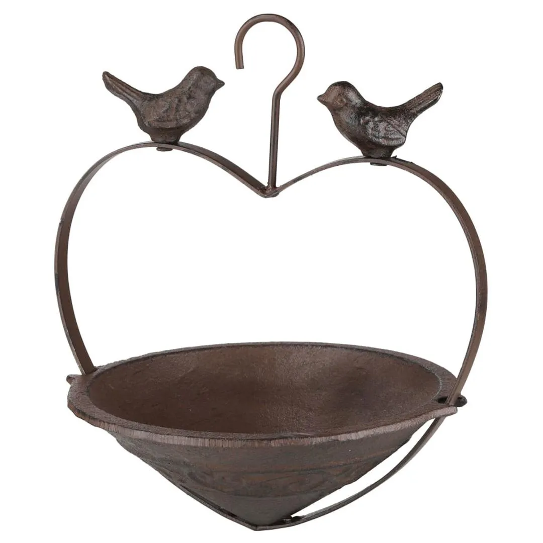 Rustic Cast Iron Hanging Bird Feeder